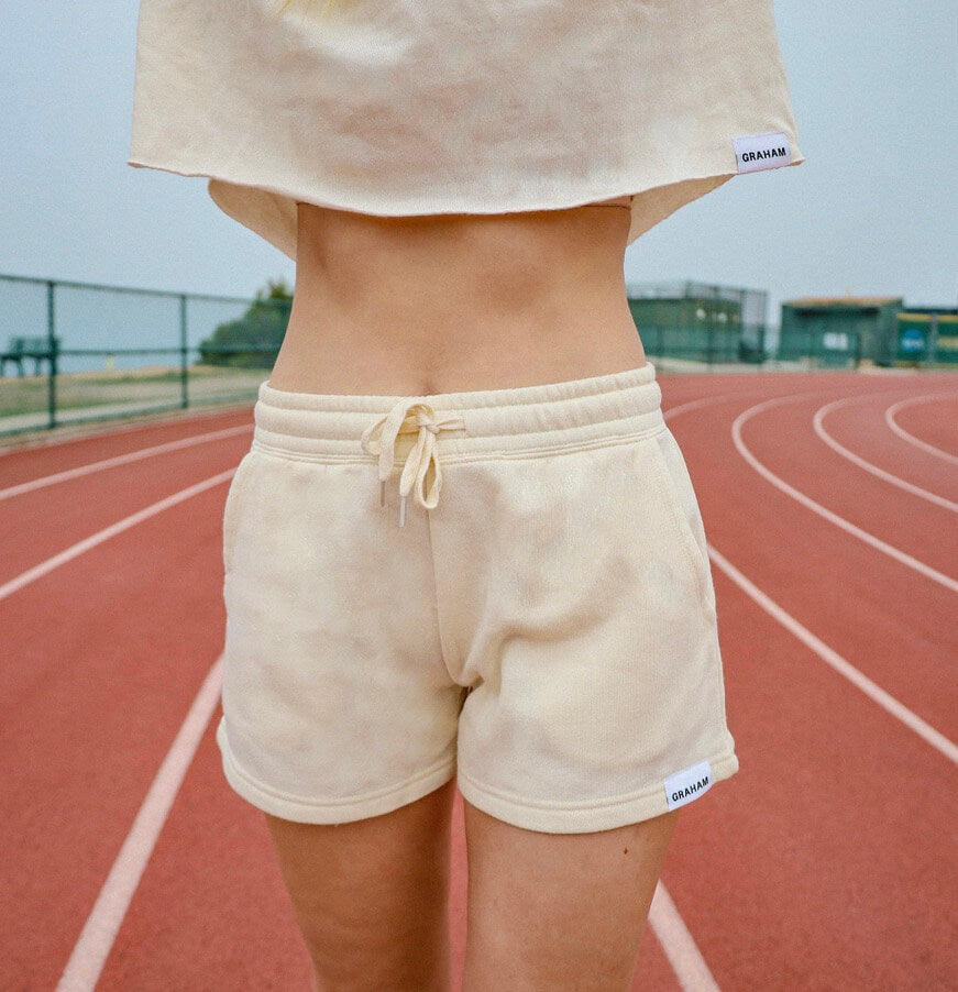 Womens Bone White Shorts
