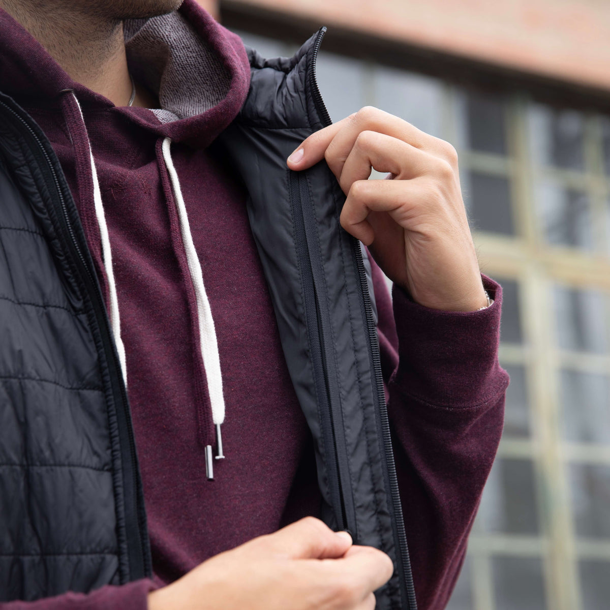 Mens Black Puffer Vest