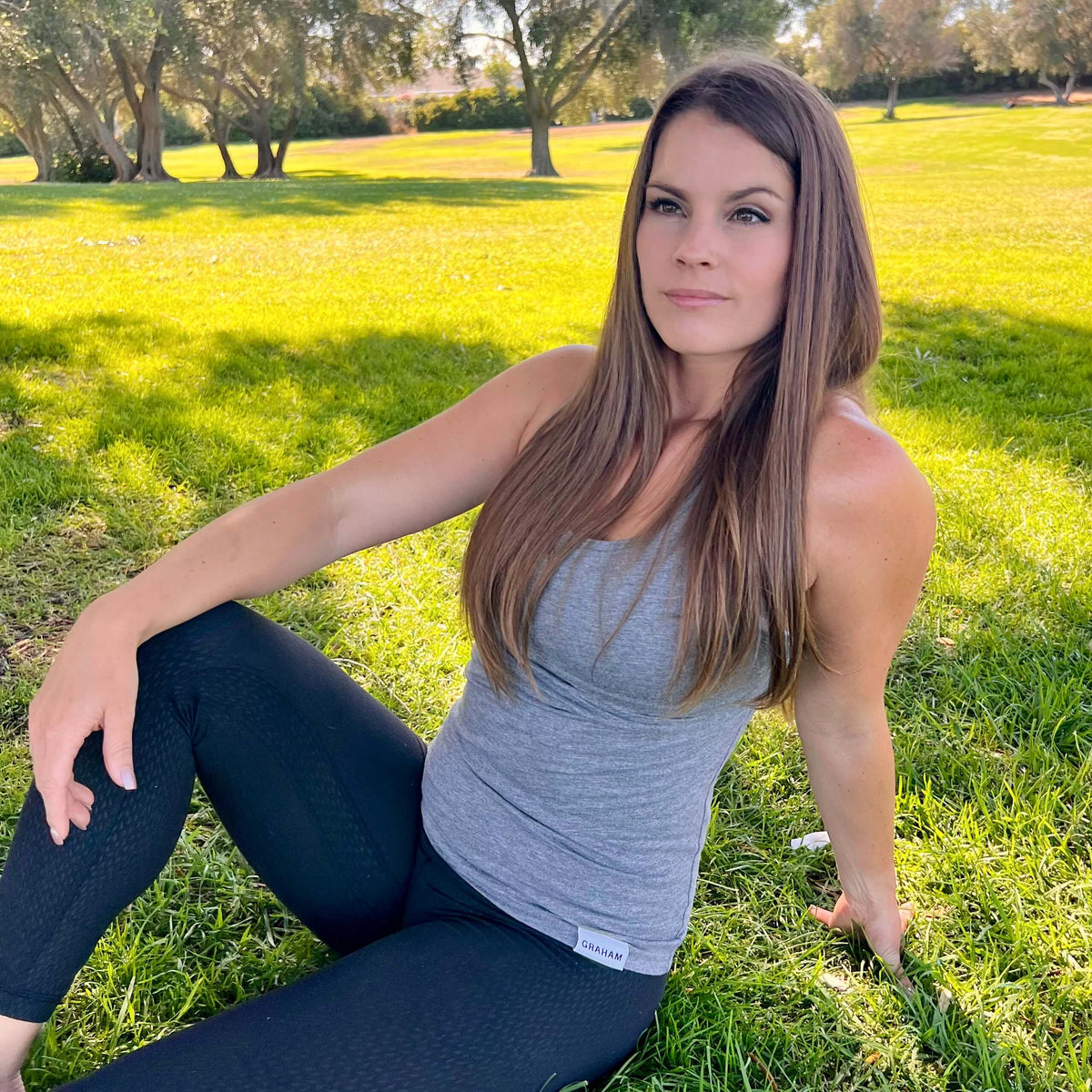 womens grey tank top