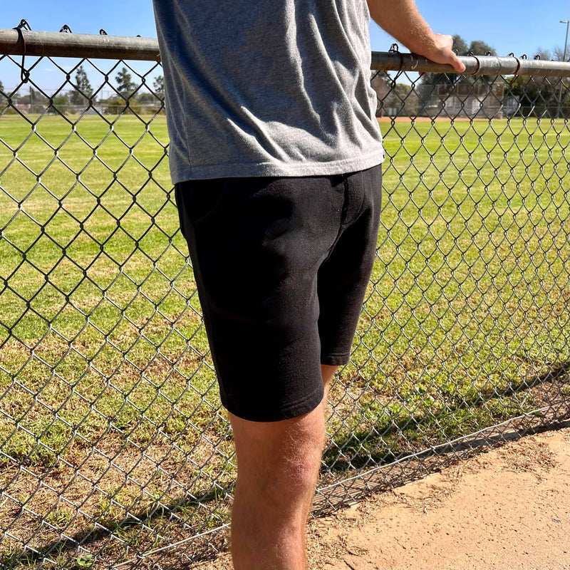Mens black sweat shorts