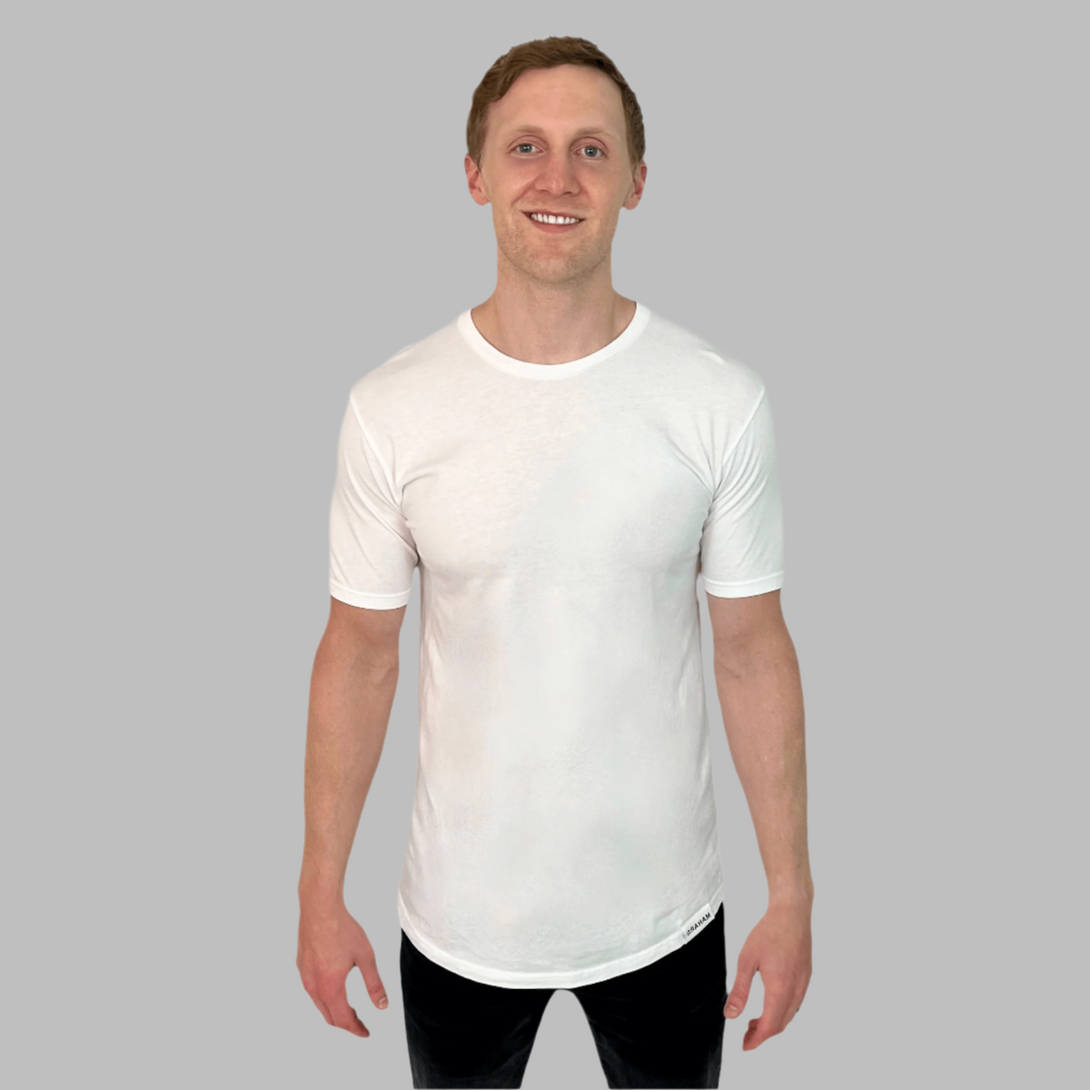 mens white crew neck t-shirt