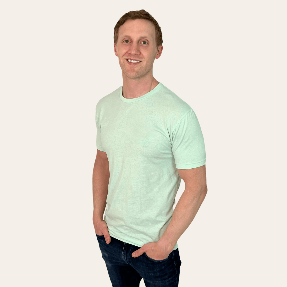 mens mint crew neck t-shirt