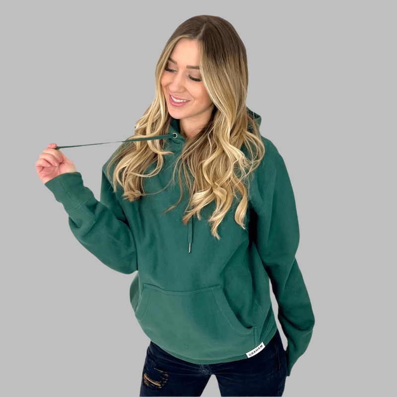 womens green hoodie