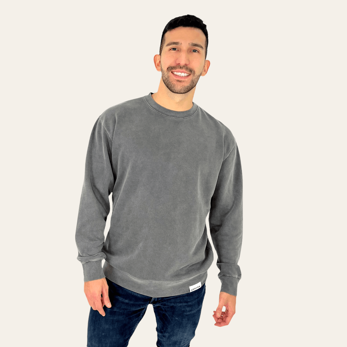 mens grey crewneck sweatshirt