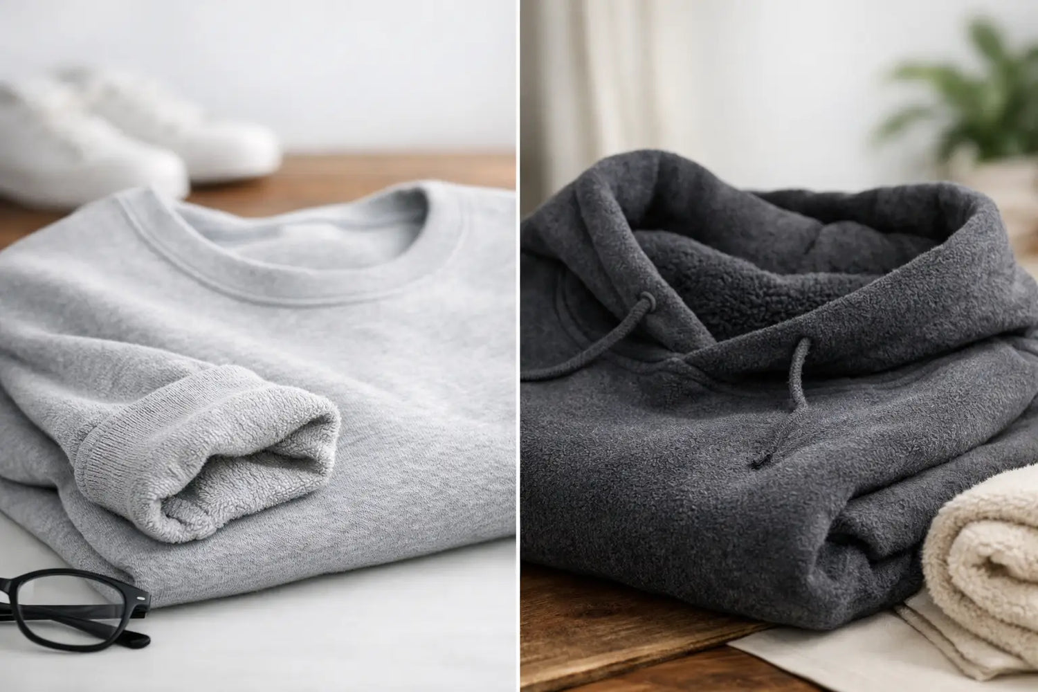 French Terry vs Fleece Sweatshirts