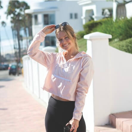 Blush Crop Quarter Zip Jacket