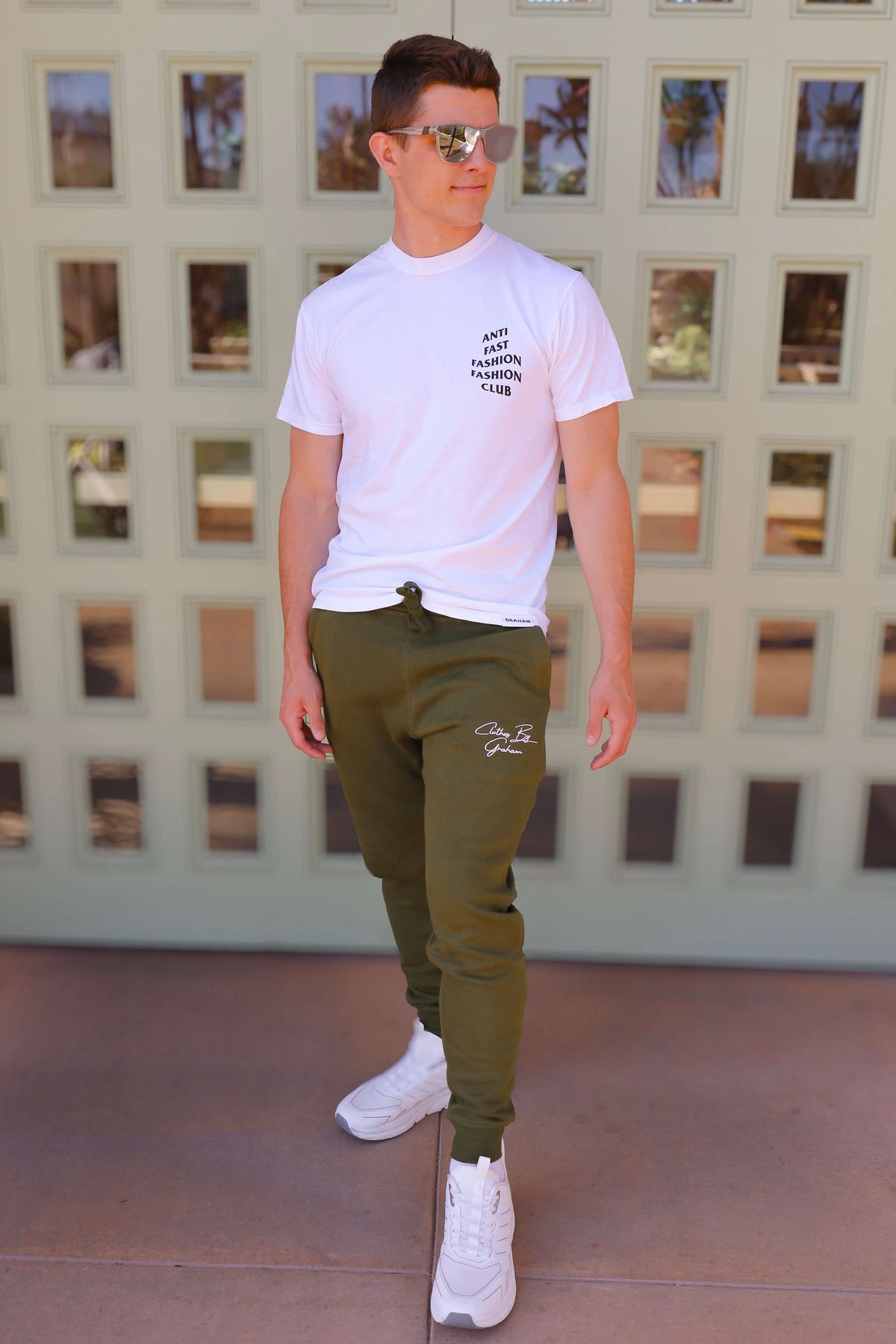 Mens Olive Joggers