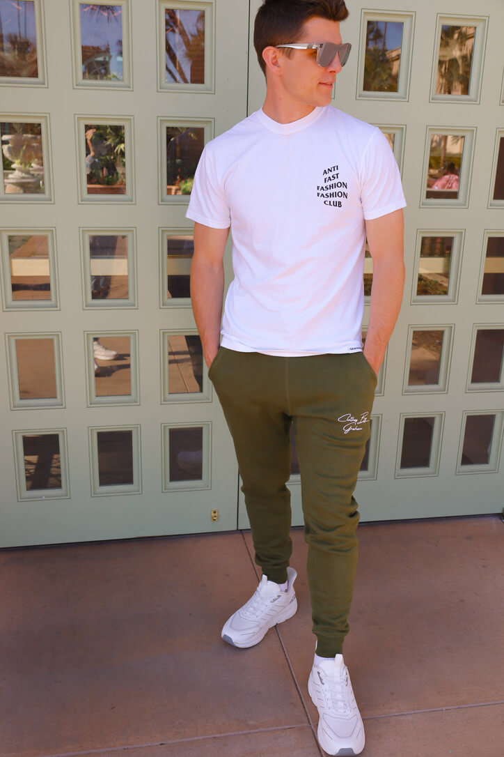 Mens Olive Joggers