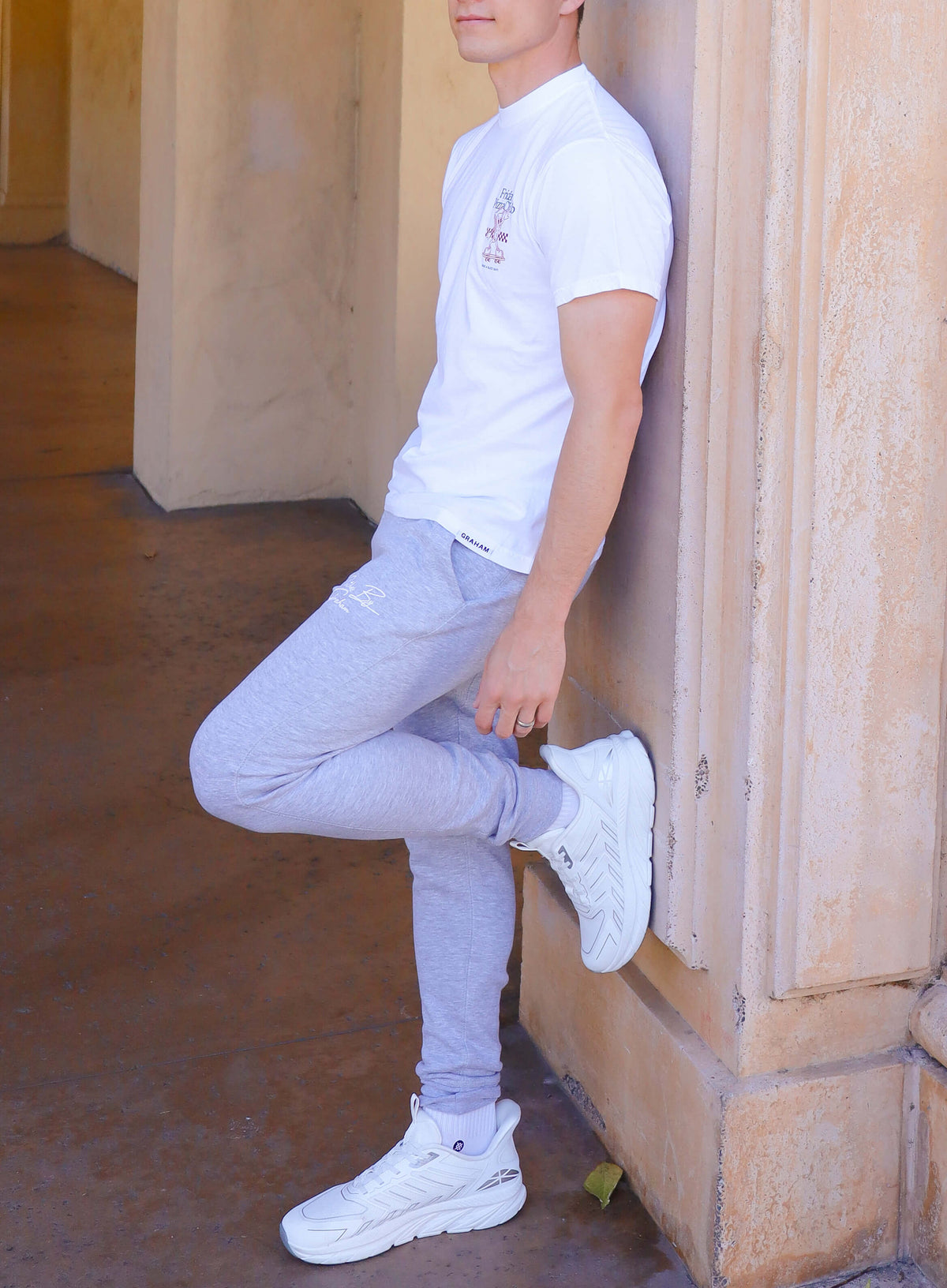 Mens Heather Grey Joggers