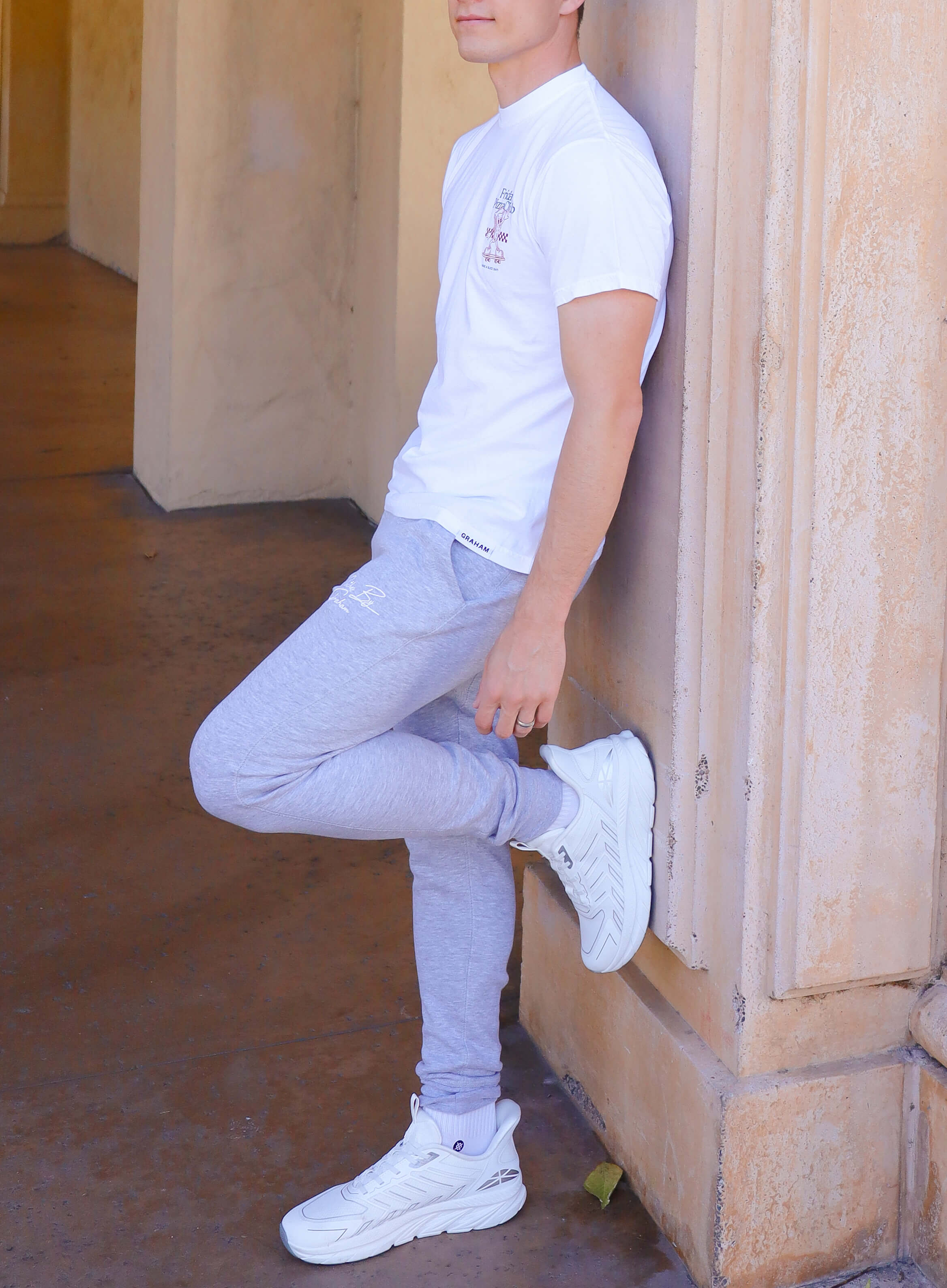 Mens Heather Grey Joggers