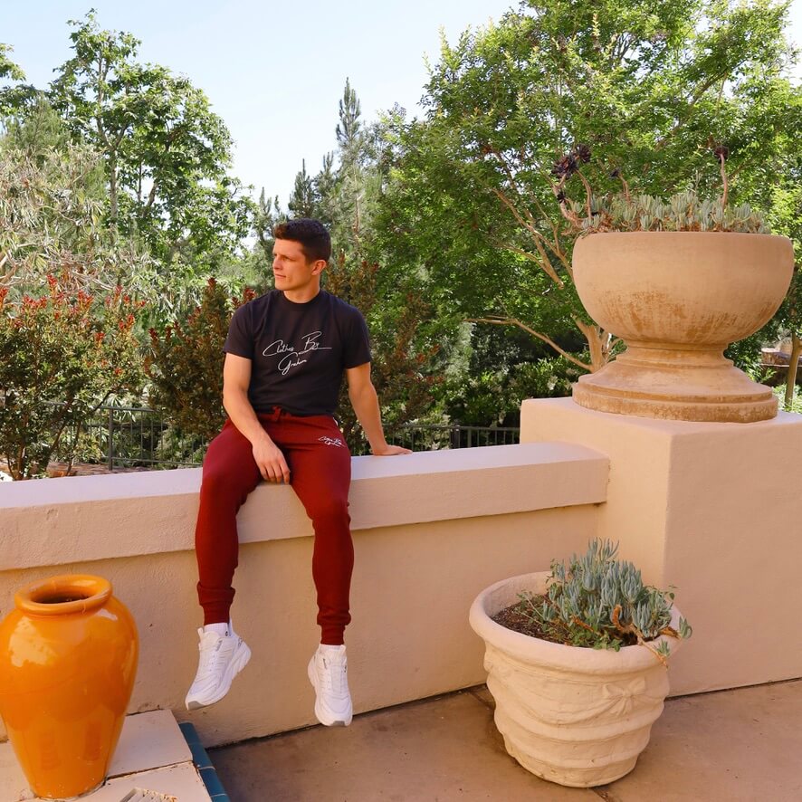 Mens Maroon Joggers