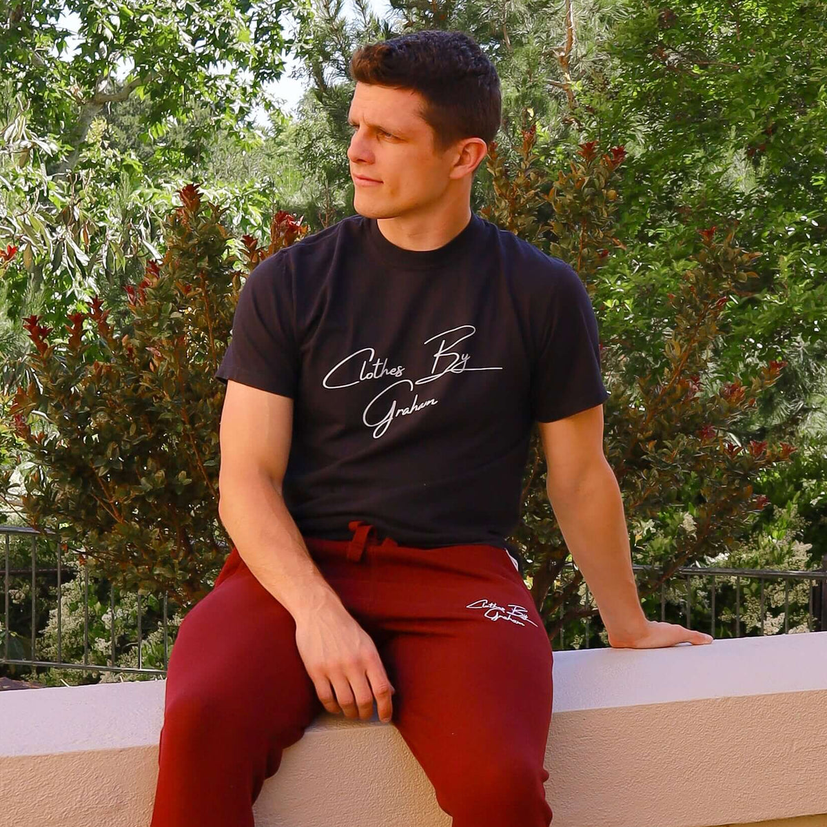 Mens Black Clothes By Graham Logo t shirt