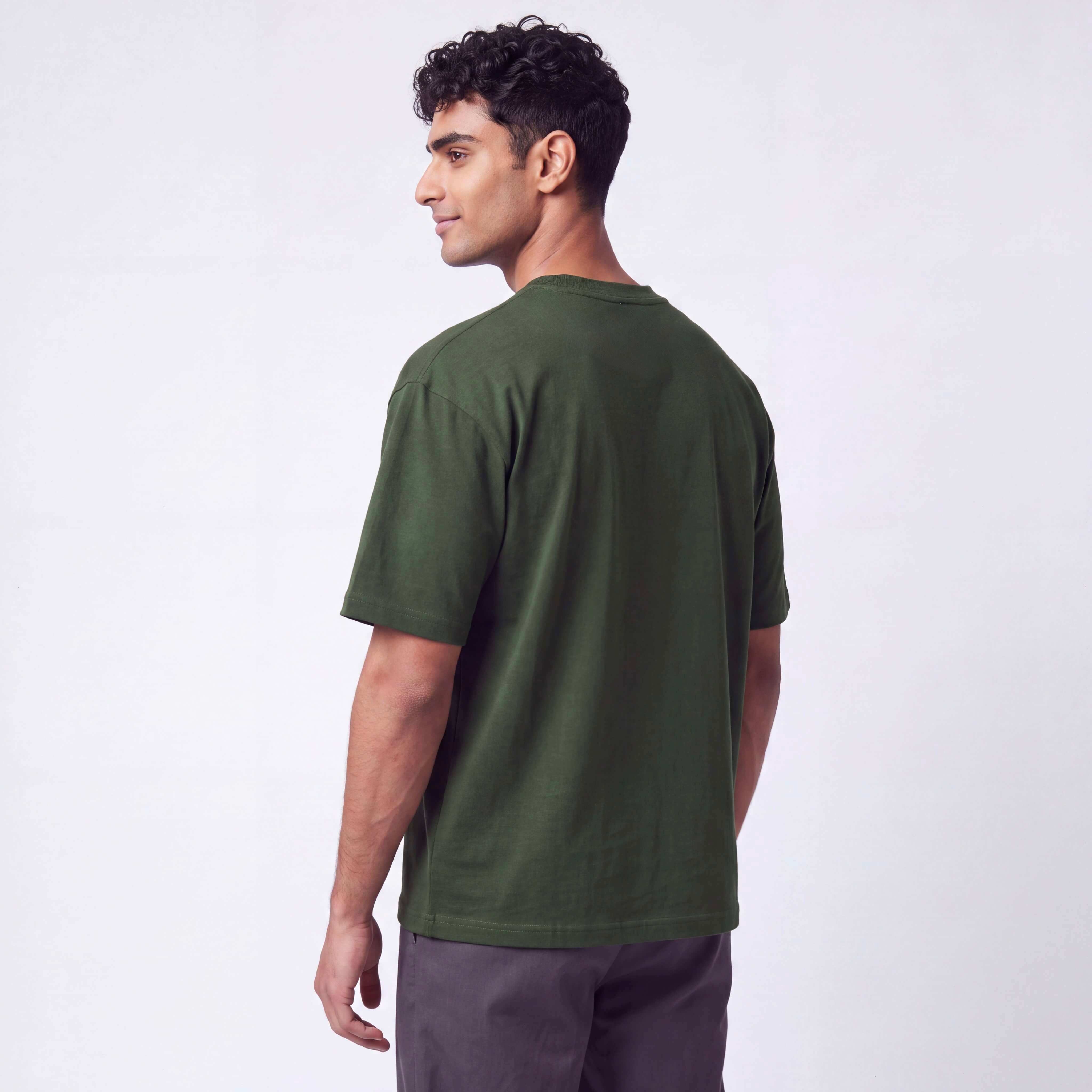 mens green box tee