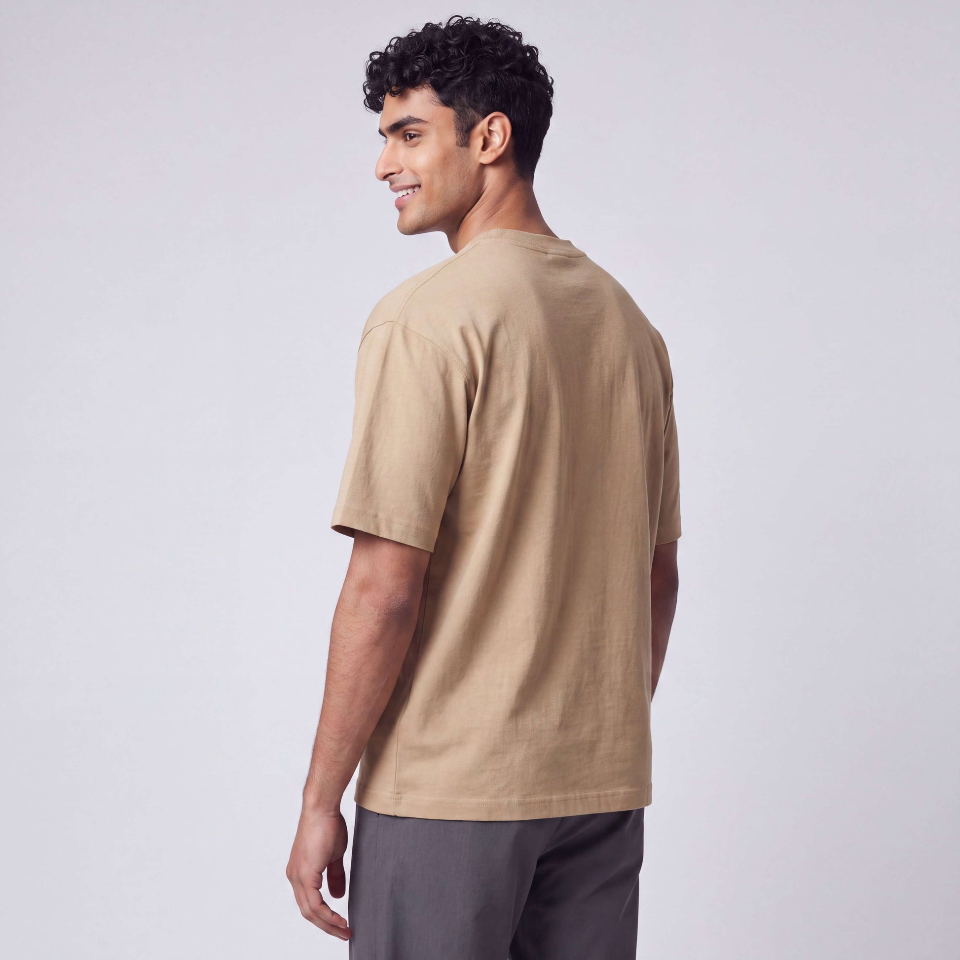 Mens Khaki Box Tee