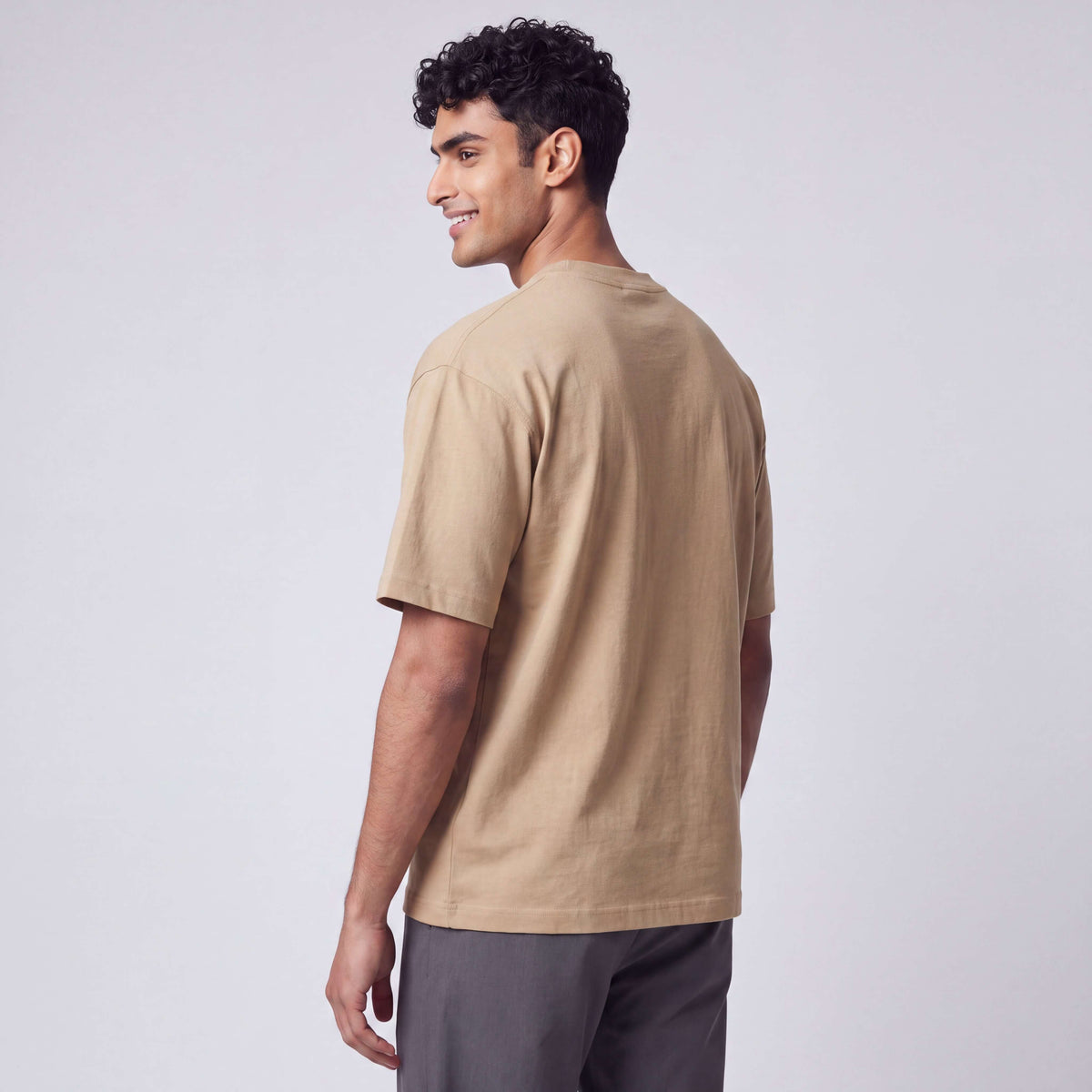 Mens Khaki Box Tee