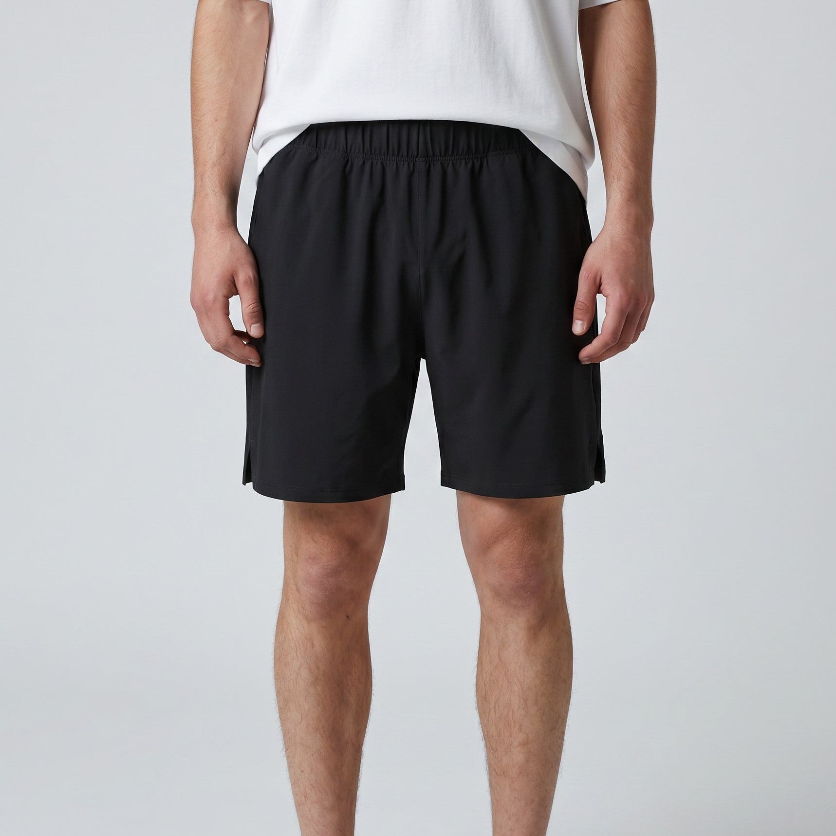 mens black training shorts