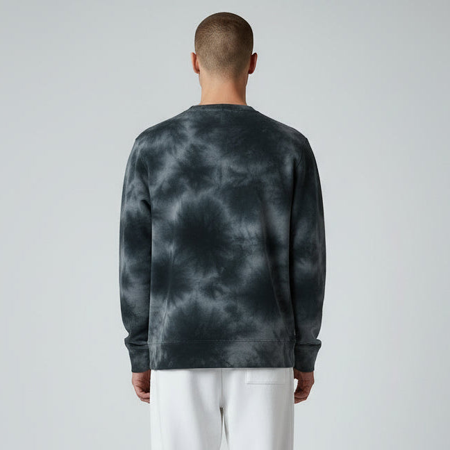 Mens cotton diamond dye long sleeve sweatshirt