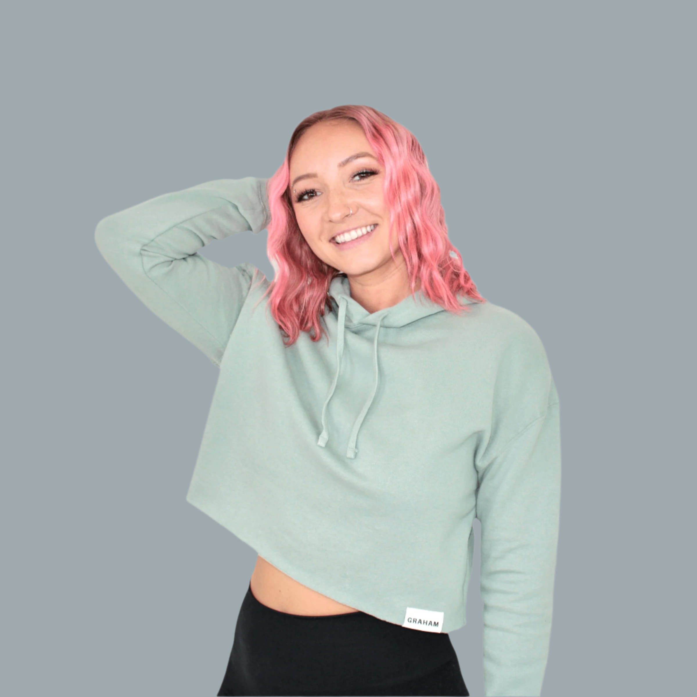 Women's Sage Crop Hoodie