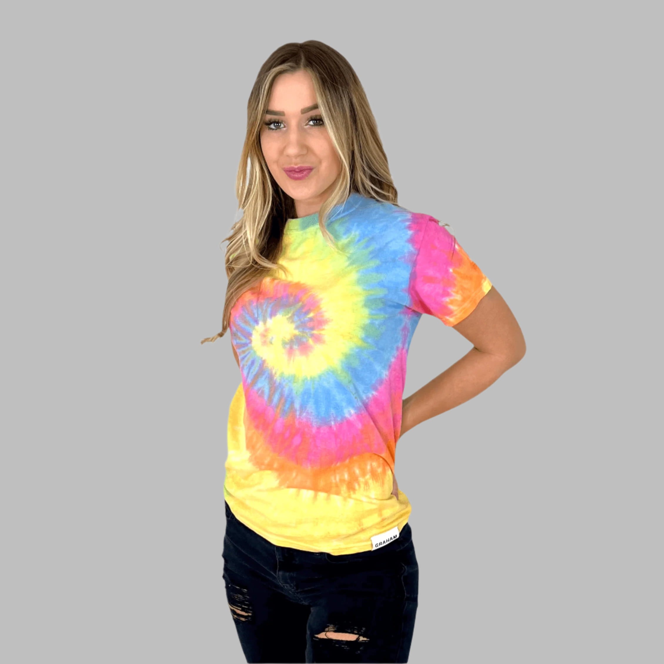 Women's Tie Dye Crew Neck T-Shirt
