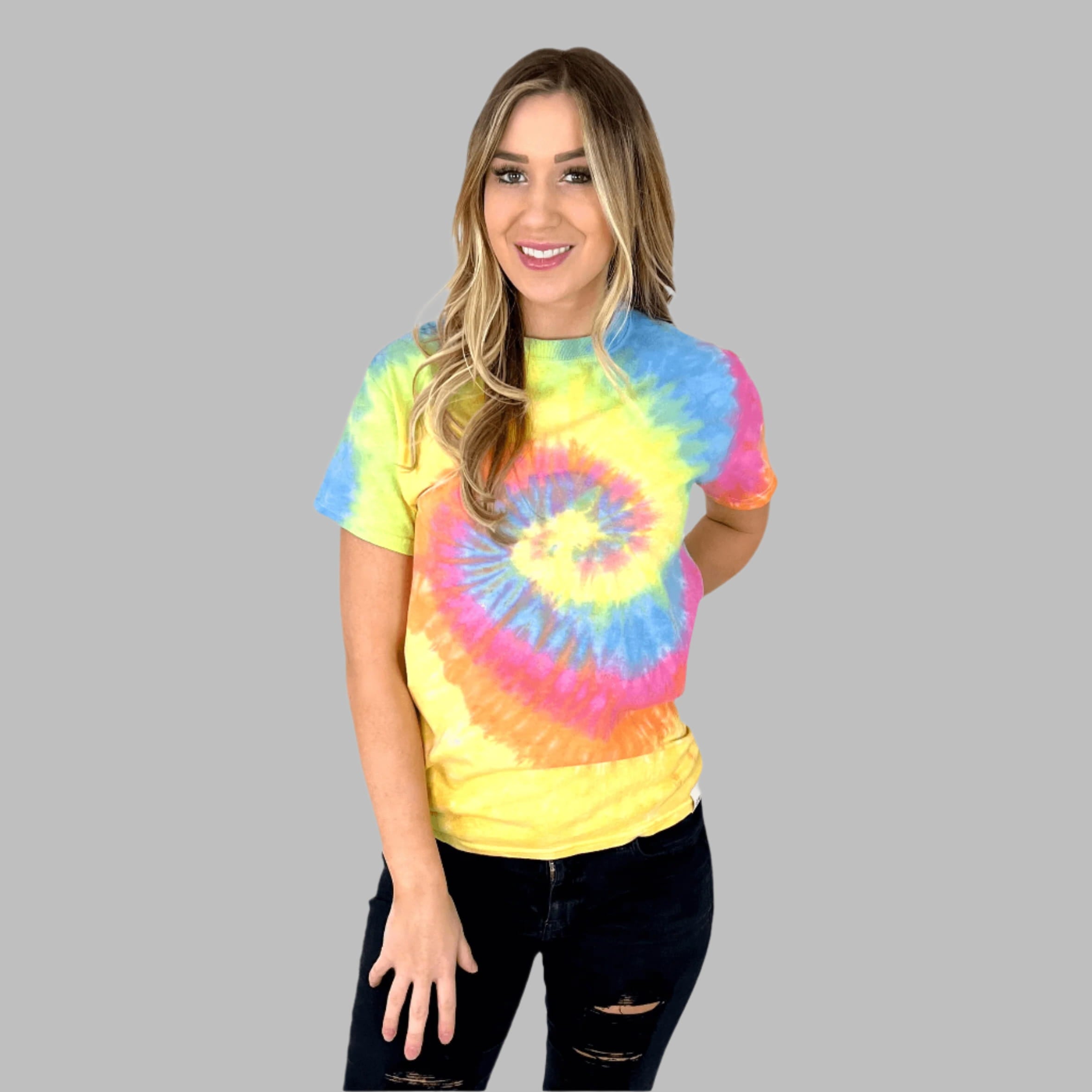 Women's Tie Dye Crew Neck T-Shirt