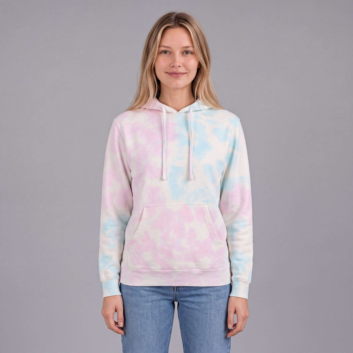 Womens Cotton Candy Tie Dye Hoodie
