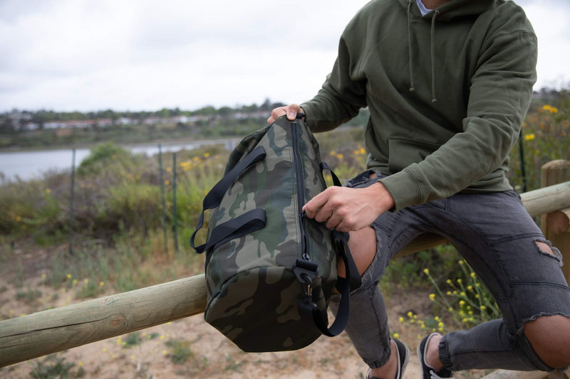 camo duffle bag