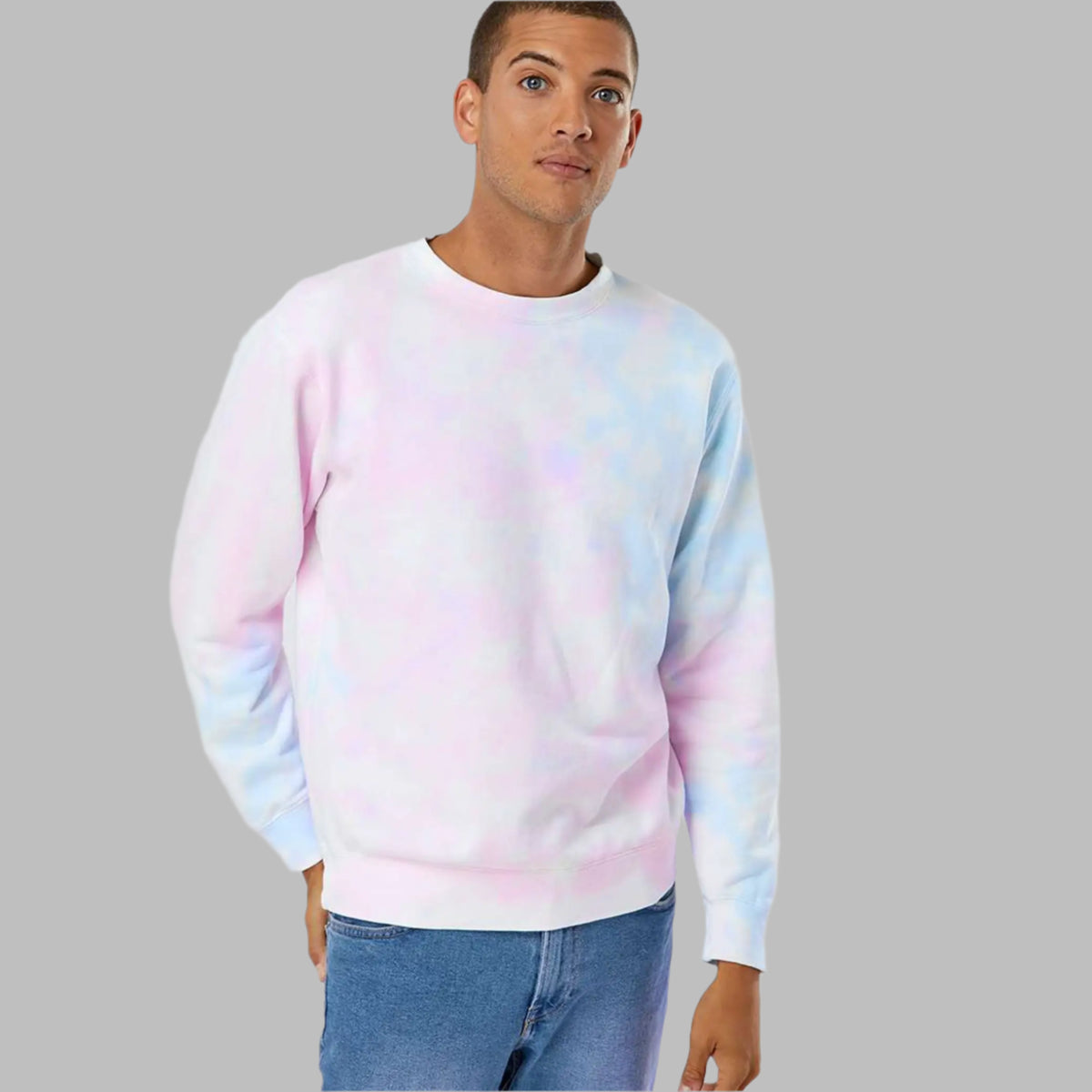 Men's Tie Dye Crew Neck Sweatshirt