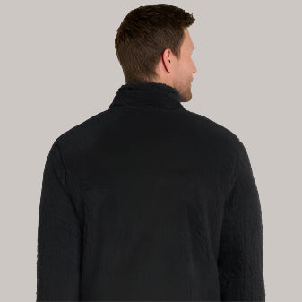 Men's Black Fuzzy Quarter Zip