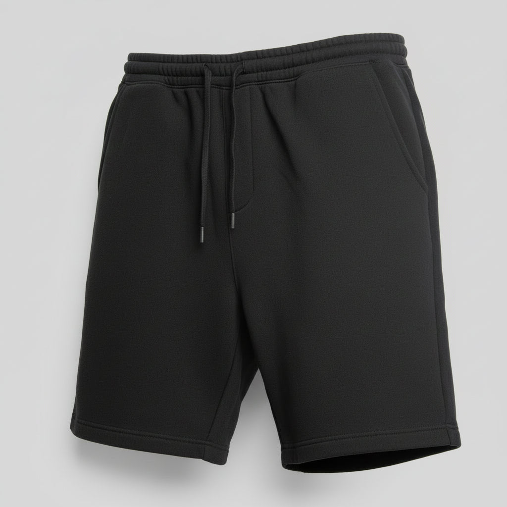 mens black fleece sweatshorts