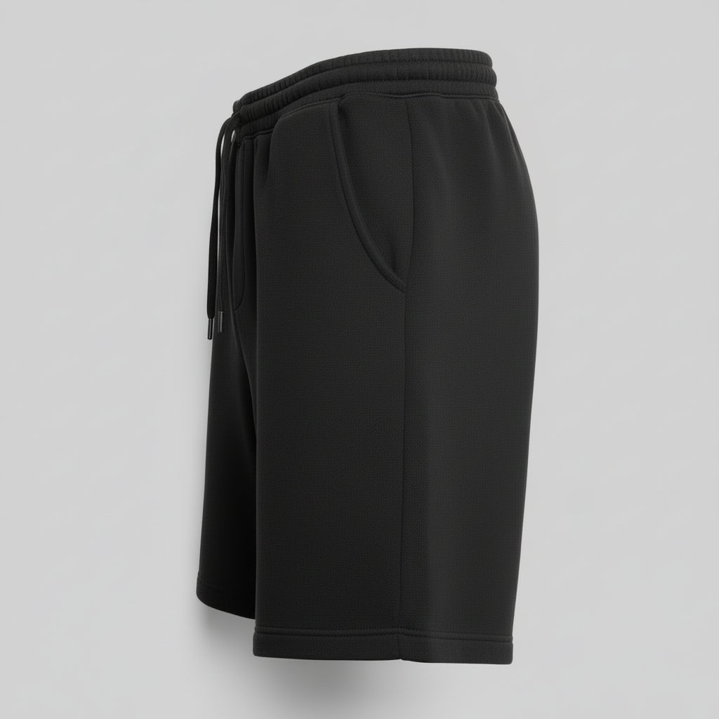 mens black fleece sweatshorts