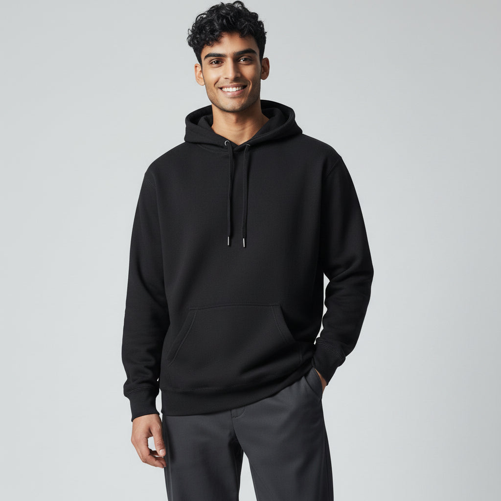 mens black heavyweight hoodie