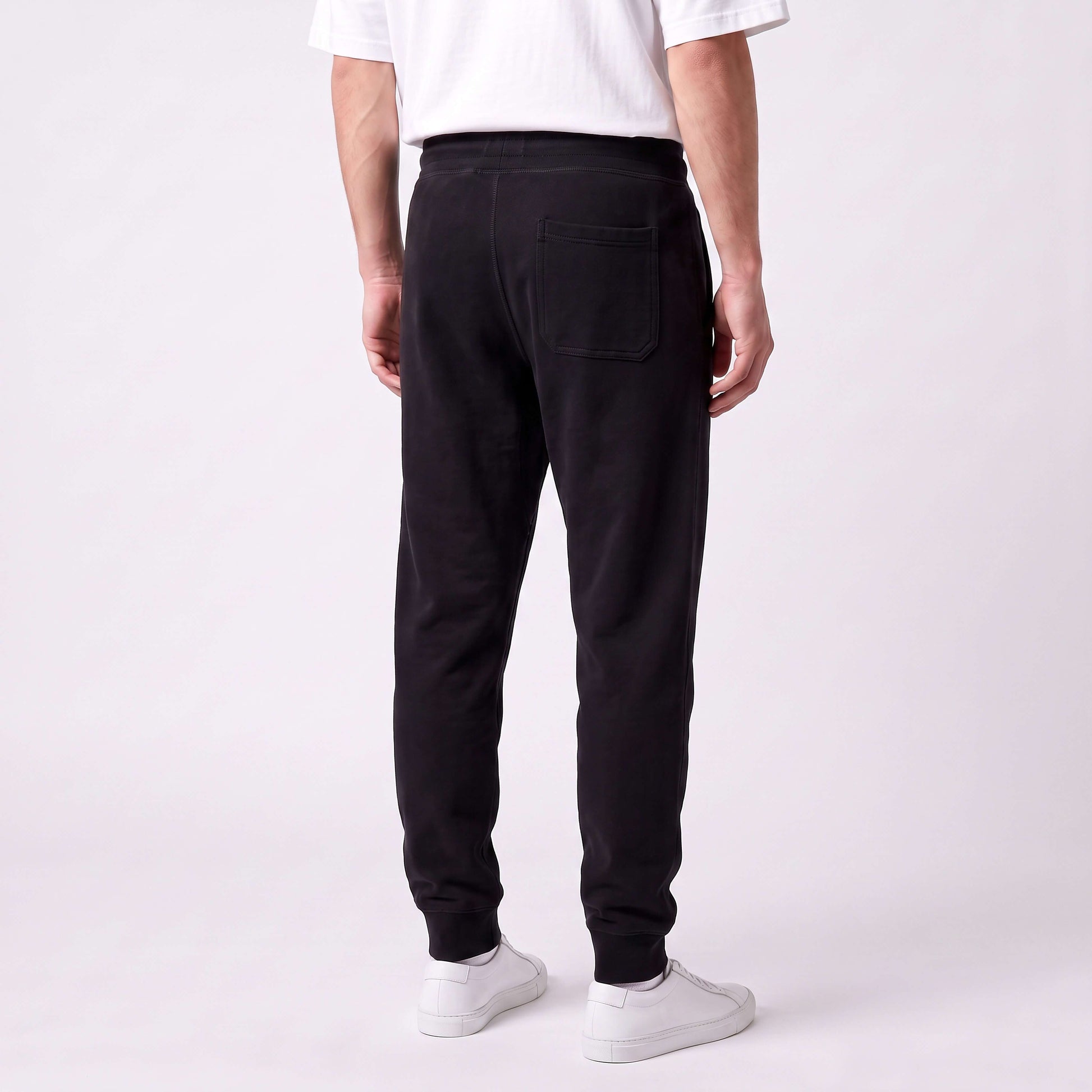 mens black tappered joggers