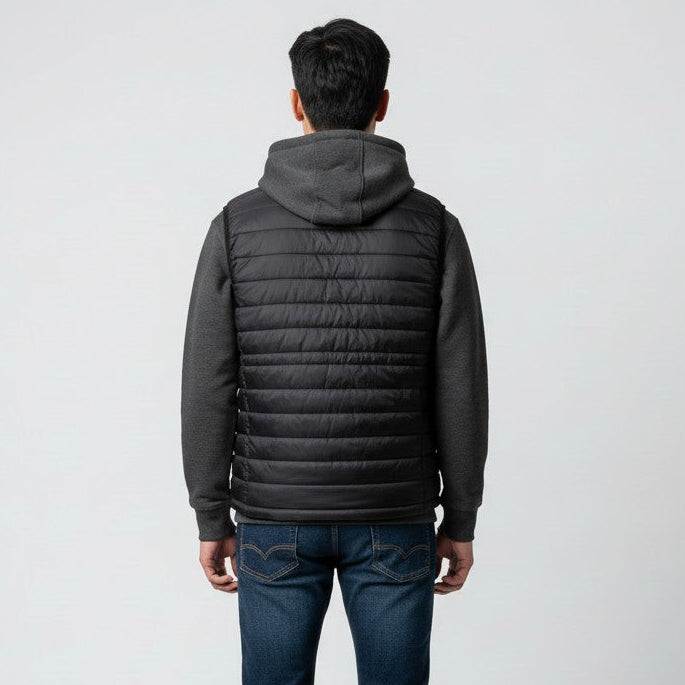 mens black puffer vest 