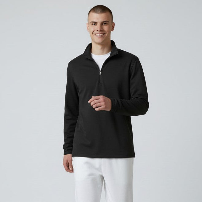 mens black quarter zip