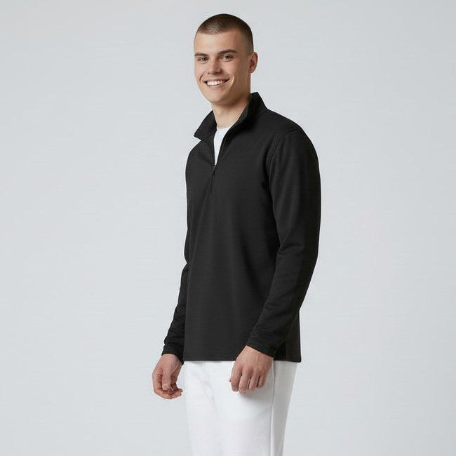 mens black quarter zip
