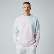 mens cotton candy tie dye long sleeve sweatshirt
