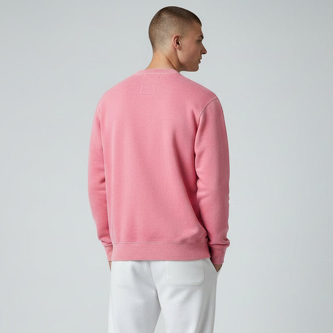 mens cotton pink long sleeve sweatshirt