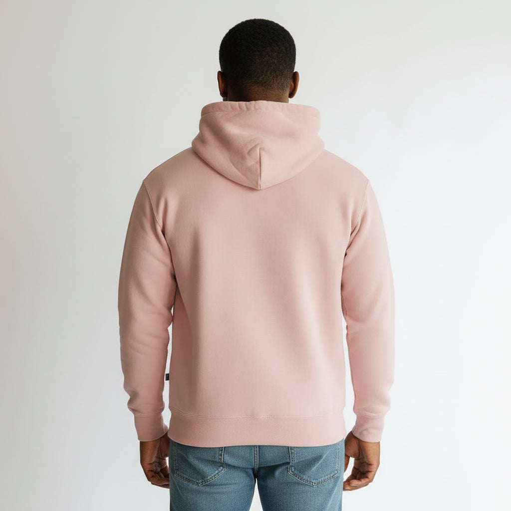 mens dusty pink heavyweight hoodie