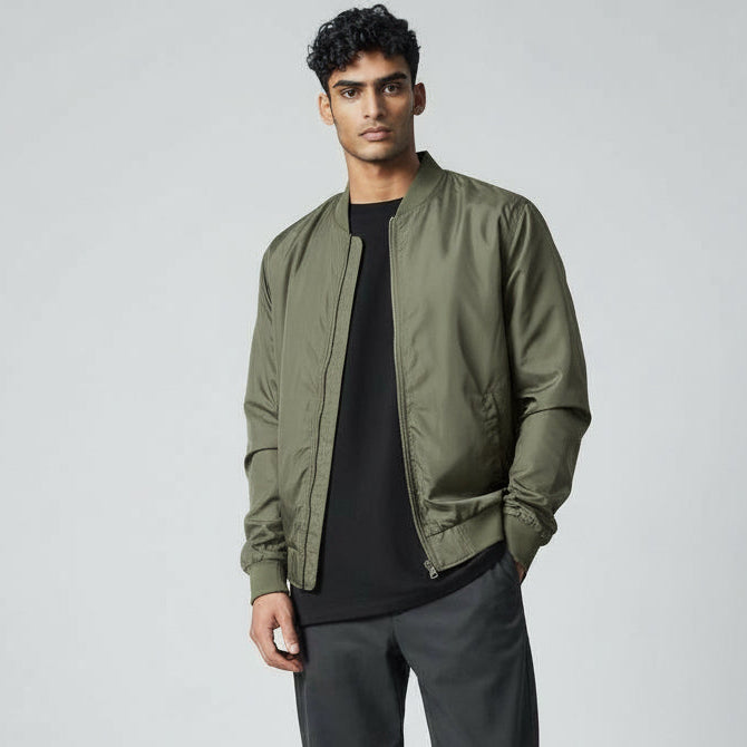 mens green bomber jacket