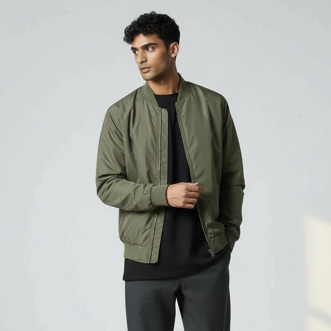 mens green bomber jacket