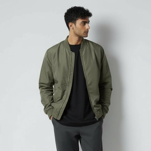 mens green bomber jacket