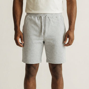 mens grey fleece sweatshorts
