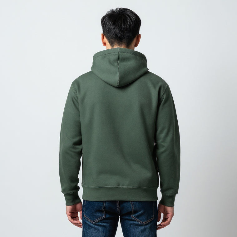 mens heavyweight green hoodie