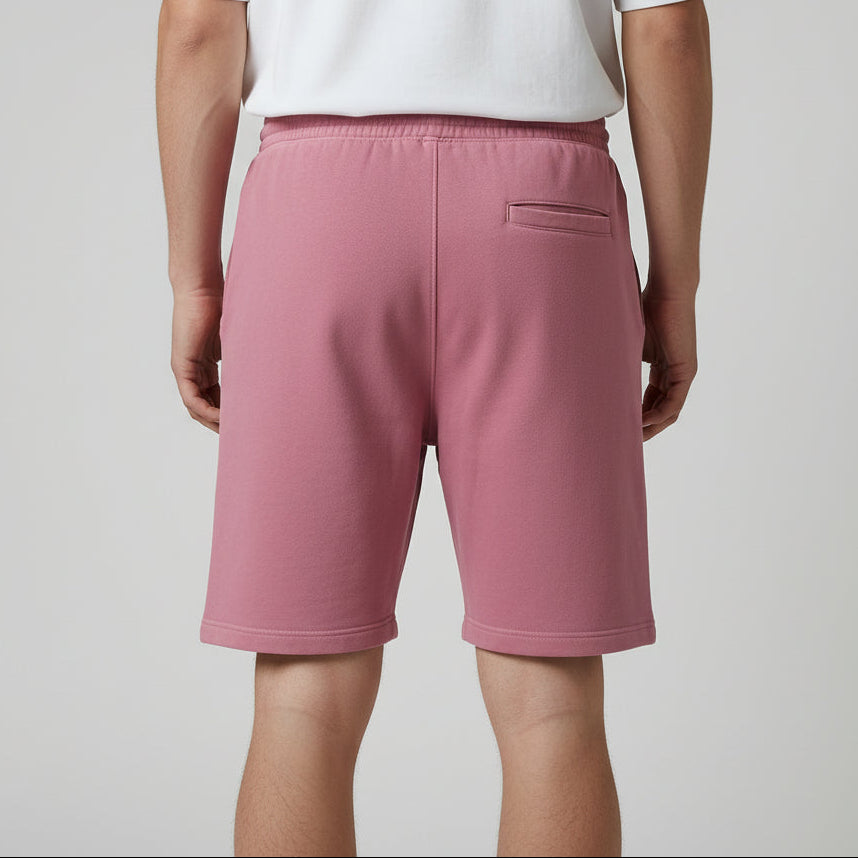 mens maroon fleece sweatshorts