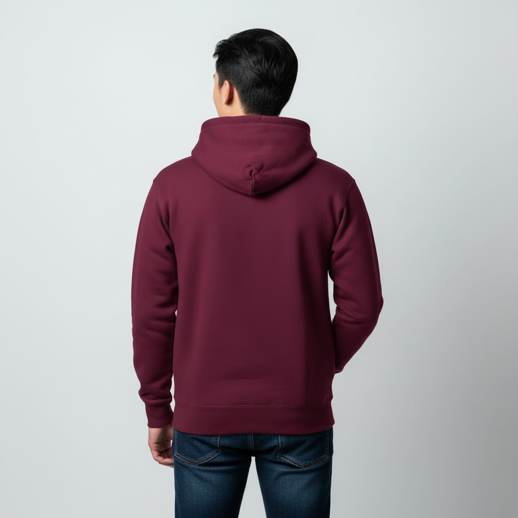 mens maroon heavyweight hoodie