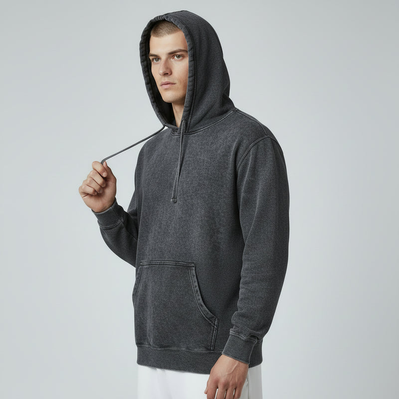 mens mineral wash hoodie