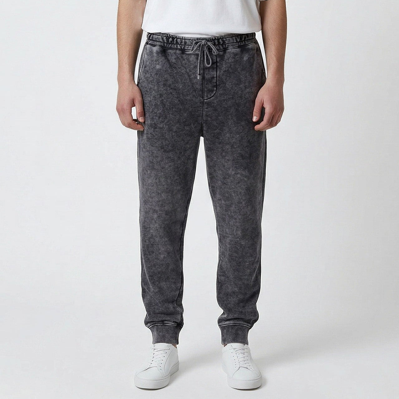 mens mineral washed joggers