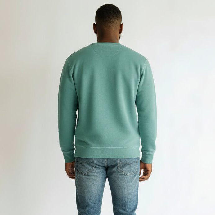 mens mint colored cotton long sleeve sweatshirt