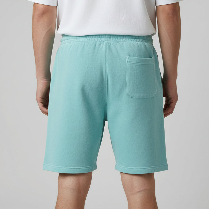 mens mint fleece sweatshorts