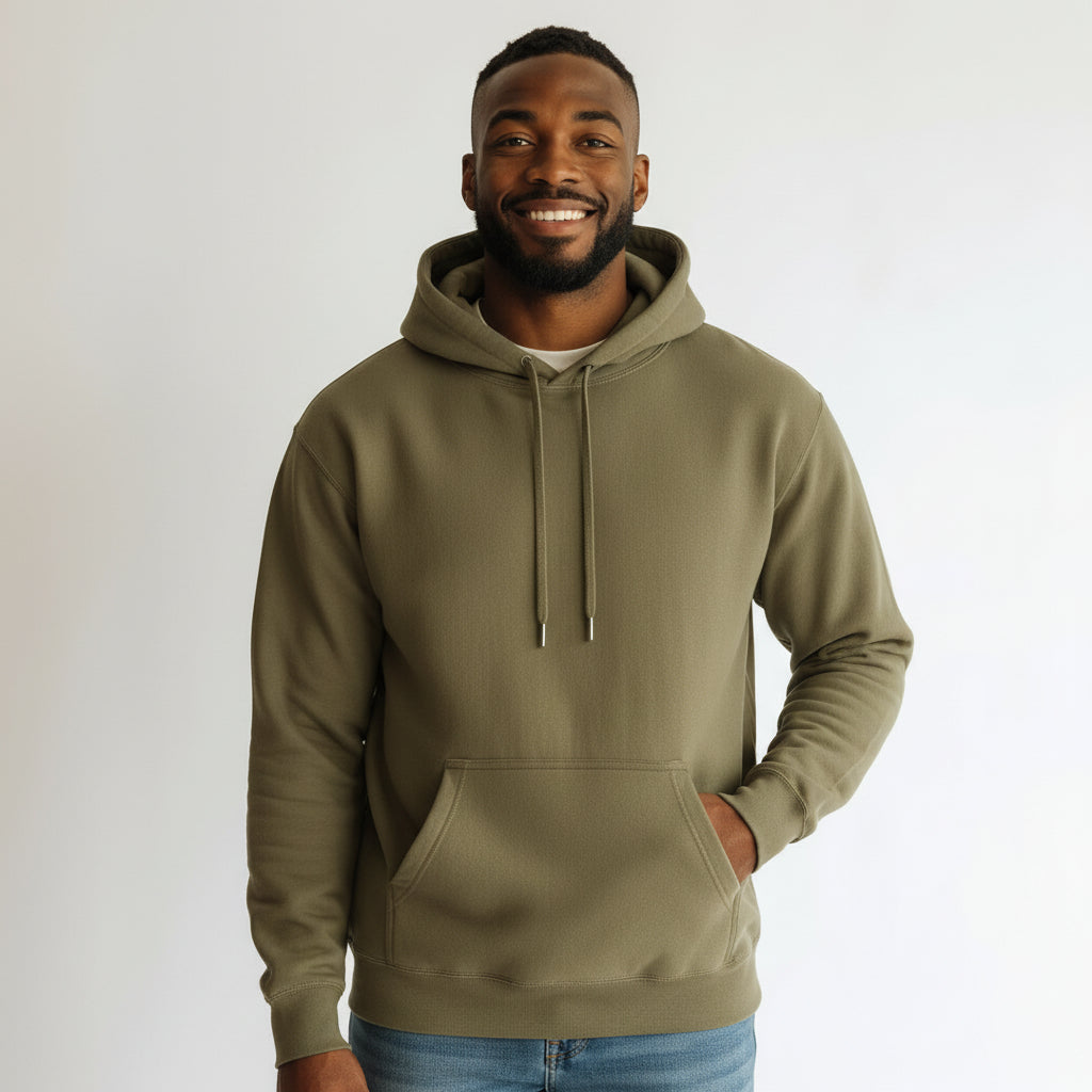 mens olive heavyweight hoodie